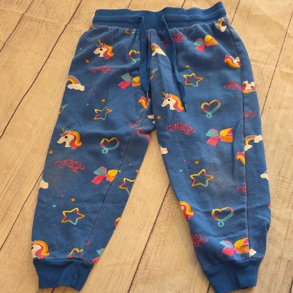 JoJo Siwa Blue Unicorn and Star Print Kids Joggers